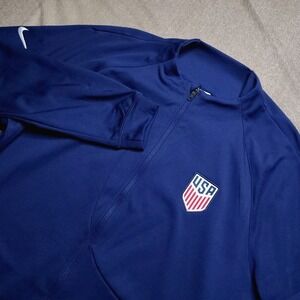 Team USA Training Soccer On-Field Nike Jacket Mens XL Blue Slim Fit DH4752-421